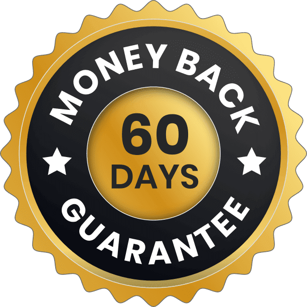 60 Days Money Back Guarantee Gold Seal Badge